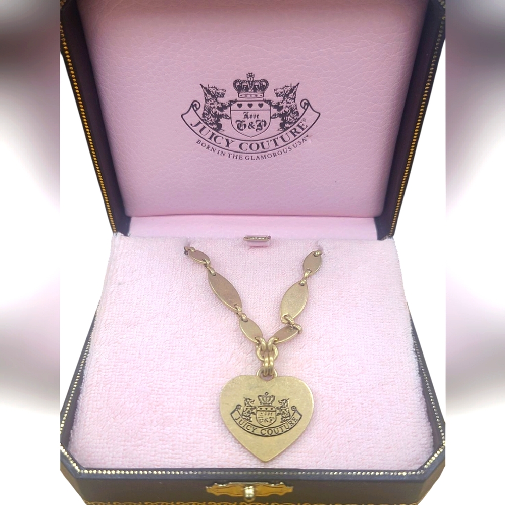 Juicy Couture Gold Heart Necklace NIB.